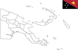 map and flag of Papua New Guinea vector