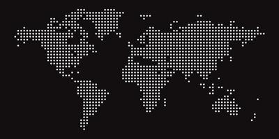 white dots world map vector