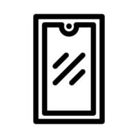 Minimalist line style smartphone icon, with editable lines. flat vector icon