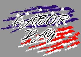 Labor day writing with united states abstract color. suitable for banners, backgrounds, posters, social media, cards, etc. vector