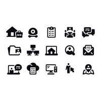 remote work icons vector design