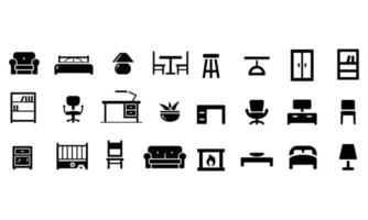 home and furniture icons vector design