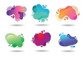 Fluid abstract background. Banners with flowing liquid shapes. Vector