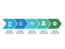 illustration Infographic design template with icons and 4 options or steps. Can be used for process, presentations, layout, banner,info graph vector