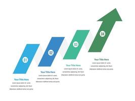 plantilla de diseño infográfico de ilustración vectorial con 4 opciones o pasos. se puede utilizar para procesos, presentaciones, diseño, banner, gráfico de información. vector