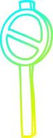 cold gradient line drawing cartoon warning sign vector