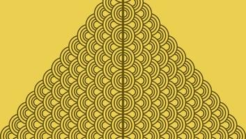 Triangle Decorative Ornament Double Sided with yellow color beautifull wallpaper vector