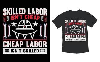 Trendy Labor Day t shirt design vector