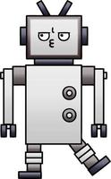 gradient shaded cartoon robot vector