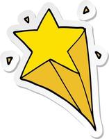 sticker of a cartoon star vector