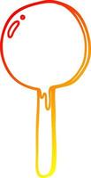 warm gradient line drawing cartoon lollipop vector