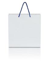 white paper bag on white background photo