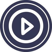 play button circular icon vector