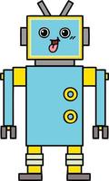 lindo robot de dibujos animados vector