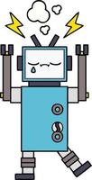 lindo robot de dibujos animados vector