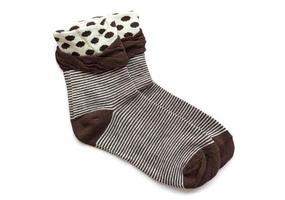 striped socks isolated on white background photo