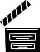 flat symbol director clapper vector