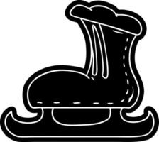 cartoon icon drawing of an ice skate boot vector