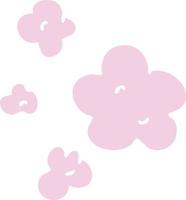 quirky hand drawn cartoon clouds vector