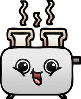 gradient shaded cartoon of a toaster vector