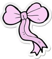 sticker of a cartoon bow vector