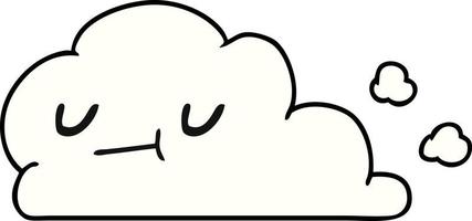 cartoon of kawaii happy cloud vector