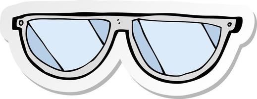 pegatina de unas gafas de dibujos animados vector