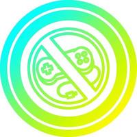 no gaming circular in cold gradient spectrum vector