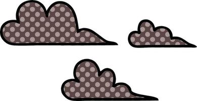 comic book style cartoon storm cloud vector