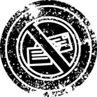 no mail distressed icon vector