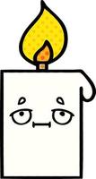 comic book style cartoon lit candle vector