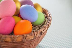 Sweet colorful Easter eggs background - national holiday celebration concepts photo