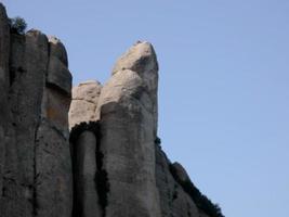 Views of Montserrat mountain to the north of Barcelona city. photo