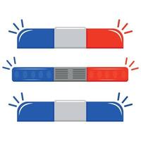 A set of police flashing lights, vector. Red and blue ambulance sirens. Emergency Badges vector