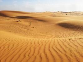 Sand dunes in the desert photo