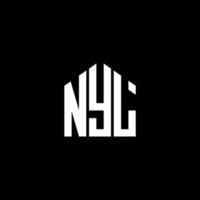 diseño de letras nyl. diseño de logotipo de letras nyl sobre fondo negro. concepto de logotipo de letra de iniciales creativas nyl. diseño de letras nyl. diseño de logotipo de letras nyl sobre fondo negro. norte vector