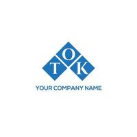 TOK letter logo design on WHITE background. TOK creative initials letter logo concept. TOK letter design. vector