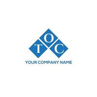 TOC letter logo design on WHITE background. TOC creative initials letter logo concept. TOC letter design. vector