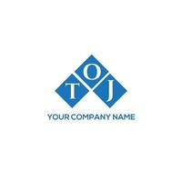 diseño de logotipo de letra toj sobre fondo blanco. concepto creativo del logotipo de la letra de las iniciales de toj. diseño de letras toj. vector