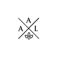 diseño de logotipo de letra aal sobre fondo blanco. concepto de logotipo de letra de iniciales creativas aal. diseño de letras aal. vector