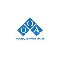 QOA creative initials letter logo concept. QOA letter design.QOA letter logo design on WHITE background. QOA creative initials letter logo concept. QOA letter design. vector