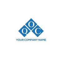 QOC letter logo design on WHITE background. QOC creative initials letter logo concept. QOC letter design. vector