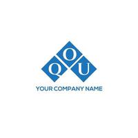 diseño de logotipo de letra qou sobre fondo blanco. qou concepto creativo del logotipo de la letra inicial. qou diseño de letras. vector