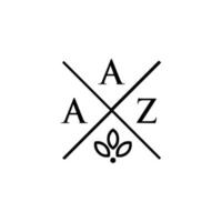 AAZ letter logo design on WHITE background. AAZ creative initials letter logo concept. AAZ letter design. vector