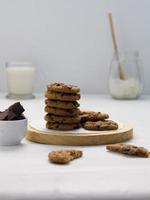 Closeup of a group of assorted cookies. Chocolate chip photo