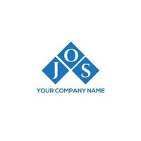 JOS letter logo design on WHITE background. JOS creative initials letter logo concept. JOS letter design. vector