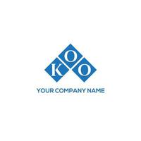 KOO creative initials letter logo concept. KOO letter design.KOO letter logo design on WHITE background. KOO creative initials letter logo concept. KOO letter design. vector