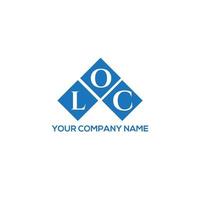 LOC letter logo design on WHITE background. LOC creative initials letter logo concept. LOC letter design. vector