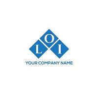 LOI creative initials letter logo concept. LOI letter design.LOI letter logo design on WHITE background. LOI creative initials letter logo concept. LOI letter design. vector