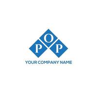 POP letter logo design on WHITE background. POP creative initials letter logo concept. POP letter design. vector
